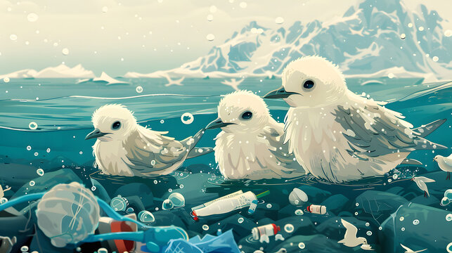 Larus fuscus intermedius swimming in the north sea