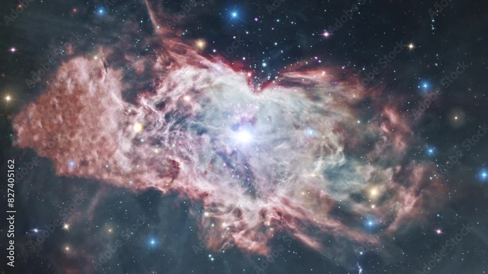Canvas Prints galaxy space flight exploration travel ngc 2024 flame nebula. 4k looping animation of flying through
