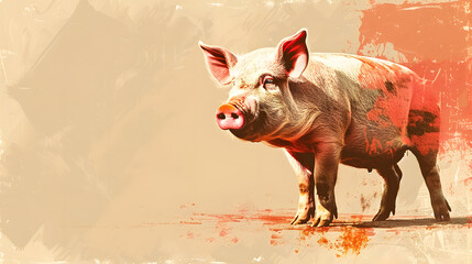 Portrait of pig