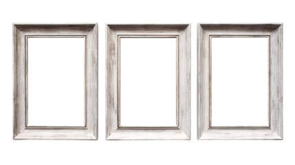 Rustic white rectangular portrait wooden photo frames