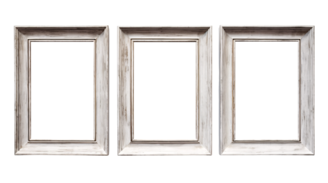 Rustic white rectangular portrait wooden photo frames