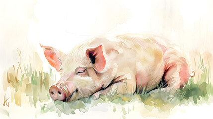 Portrait of pig