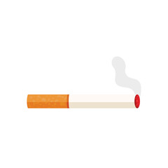 Cigarette icon in flat style. Smoking vector illustration on isolated background. Tobacco sign business concept.