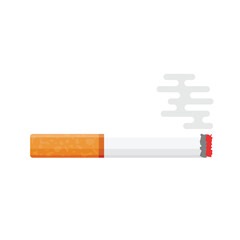 Cigarette icon in flat style. Smoking vector illustration on isolated background. Tobacco sign business concept.