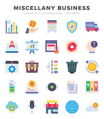 Miscellany Business icon pack for your website. mobile. presentation. and logo design.
