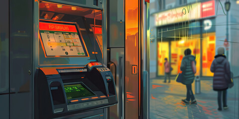 Card Skimming at ATMs: An infographic explaining how card skimming devices are placed on ATMs to steal card information, often accompanied by a pinhole camera to capture PIN numbers