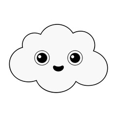 Cloud on white background