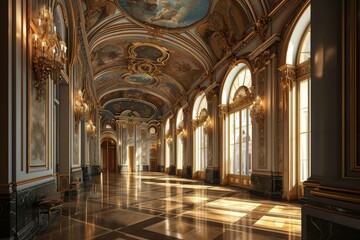 Fototapeta premium A luxurious opera house in a classical style look , AI generated