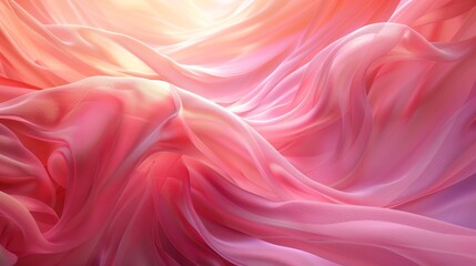 Fototapeta premium Whisper of Pink: Elegant Fabric Waves
