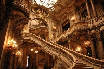 Naklejka premium A luxurious opera house in a classical style look , AI generated