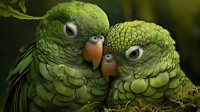 Yellow-crowned parrots