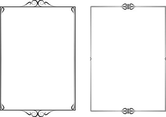 vector frames black on a white background