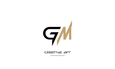 GM, MG, G, M abstract letters logo monogram