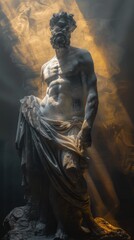 Epic Ancient Mythology Stoic Figure Portraying Stoicism Existence with Abstract Stoical Expressionism and Timeless Classicism