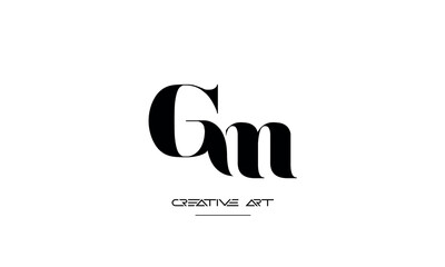 GM, MG, G, M abstract letters logo monogram
