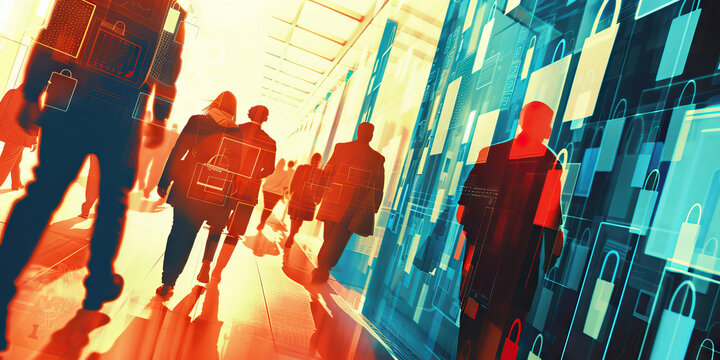 Identity Theft: A graphic illustrating the process of identity theft, showing how criminals use stolen information to impersonate individuals and commit fraud