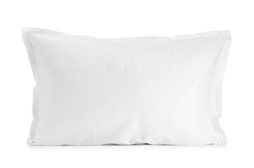 One new soft pillow isolated on white