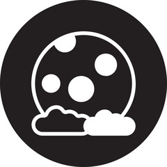 full moon glyph icon