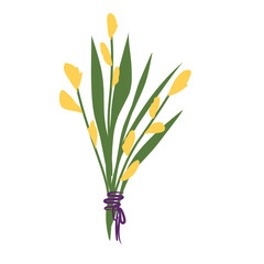 Yellow bouquet illustration 