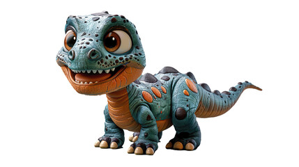 Fototapeta premium A derpy dinosaur character designed for a sticker