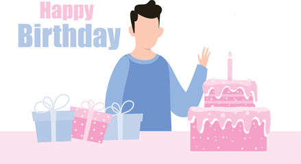 The boy is celebrating his birthday.