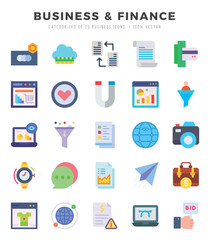 Business & Finance Icon Bundle 25 Icons for Websites and Apps