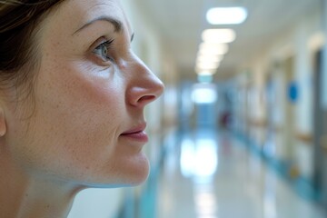 The image is out of focus with a partial view of a person's profile, emphasizing a feeling of uncertainty or anonymity