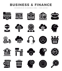 Business & Finance icons set for website and mobile site and apps.
