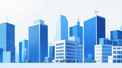 Obraz premium city skyline vector illustration