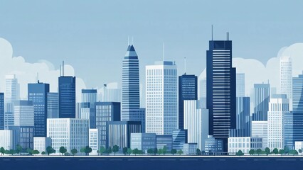 Fototapeta premium city skyline vector illustration