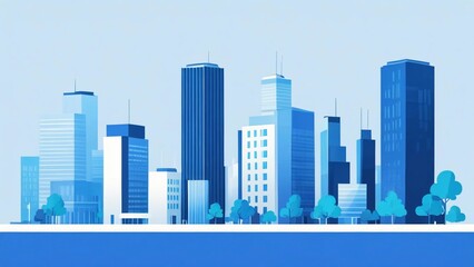 Obraz premium city skyline vector illustration
