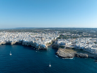 Naklejka premium Aerial View - Polignano a Mare, Italy
