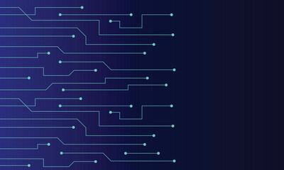 Blue futuristic circuit board networking technology background
