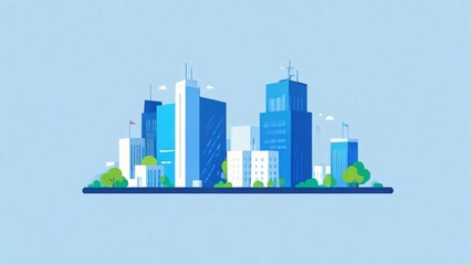 Fototapeta premium city skyline vector illustration