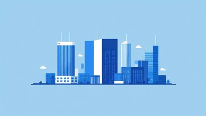 Obraz premium city skyline vector illustration