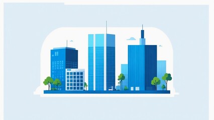 Obraz premium city skyline vector illustration
