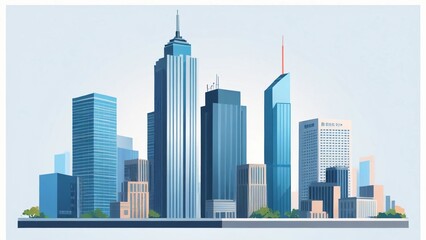 Fototapeta premium city skyline vector illustration
