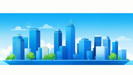 Fototapeta premium city skyline vector illustration