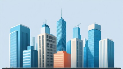 Fototapeta premium city skyline vector illustration