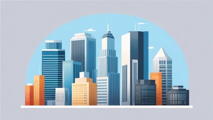 Obraz premium city skyline vector illustration