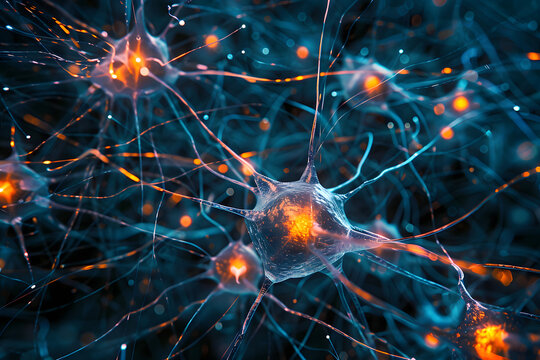 Neuronas conectadas entre si. sinapsis. Generado con IA