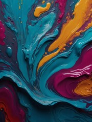Expressive mix of vibrant paint forming an inspiring abstract texture.