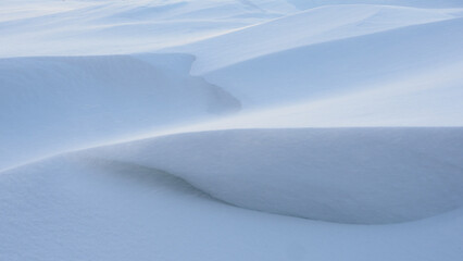 Fresh Snowdrifts Forming Natural Patterns
