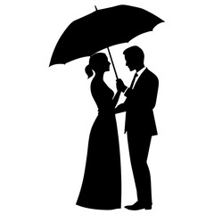 romantic vector silhouette illustration