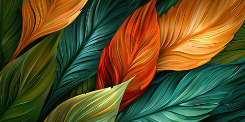 Tropical Twist: Tropical leaf shapes in bold colors, evoking a sense of tropical paradise and adding a lively element to the background