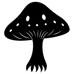 mushroom vector silhouette illustration