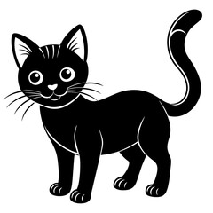 cat vector silhouette illustration