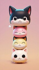 Fototapeta premium Icon cat 3d