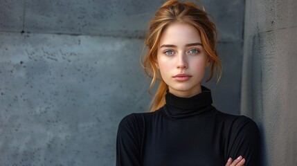 pensive woman deep in thought, her hand resting on her chin as she contemplates with introspection