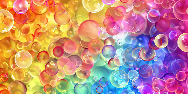 Bubble Burst: Floating bubbles in varying sizes and colors, creating a light-hearted and cheerful background pattern